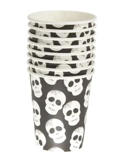Pappersmugg 250 ml Döskalle 8 st – Halloween