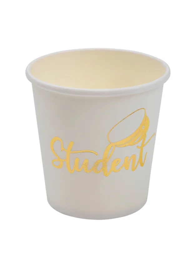 Pappersmugg Student Guld – 8-pack