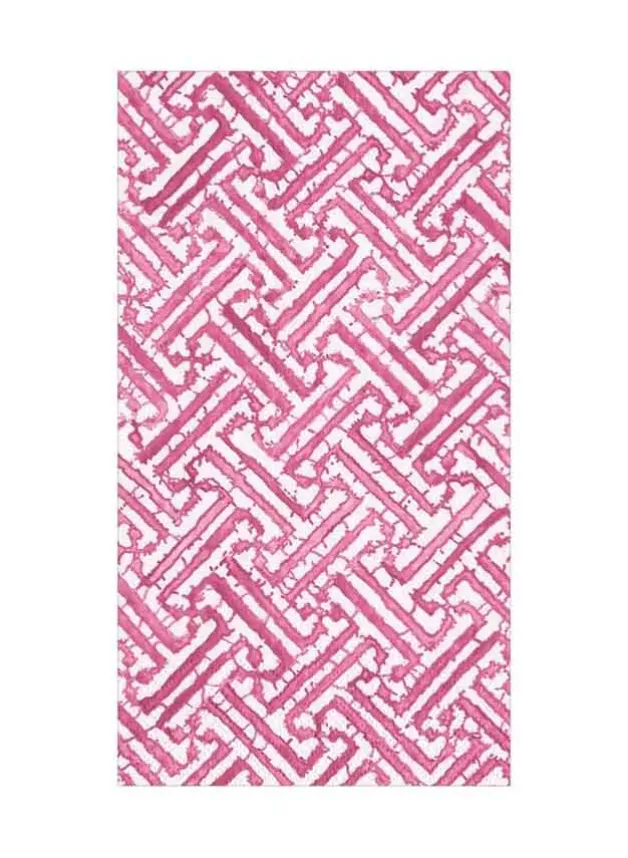 Pappersservett Buffé 33 x 40 cm Fuchsia Fretwork – Caspari