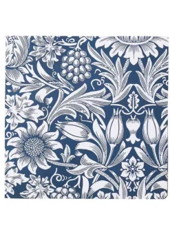 Pappersservett Dark Denim W.Morris – Klippan Yllefabrik