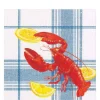 Pappersservett Dinner 40 x 40 cm – Hummer / Kräfta – Caspari