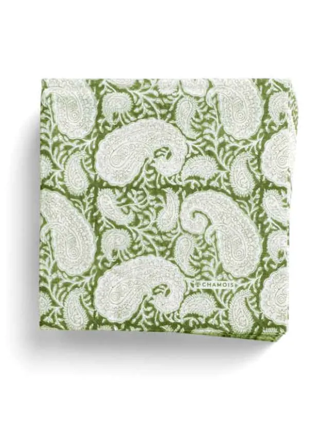 Pappersservetter, Big Paisley Forst Green 50 st – Chamois