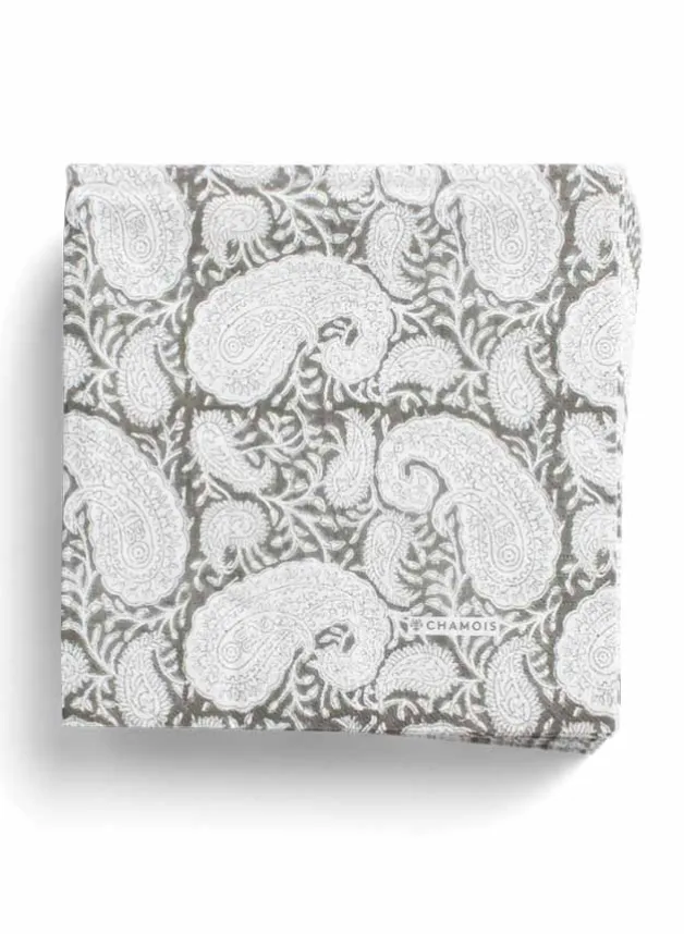 Pappersservetter, Big Paisley Light Grey 50 st – Chamois