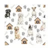 Pappersservett hundar – hundkojor 33×33 cm 20 st