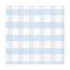 Pappersservett 33 x 33 cm – Babyblå Gingham – Caspari