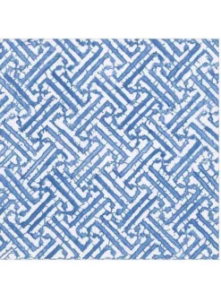 Pappersservett 33 x 33 cm – Blue Fretwork – Caspari