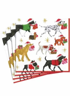 Pappersservett 33 x 33 cm – Hundar Christmas Delivery – Julservett – Caspari