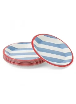 Papperstallrik Assiette Dia. 20 cm – Blå/ Röd – Caspari