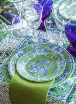 Papperstallrik Dia. 27 cm – Green & Blue – Caspari