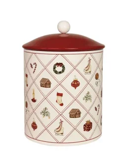 Plåtburk Juletid med olika julmotiv Ø 14 x H 20 cm