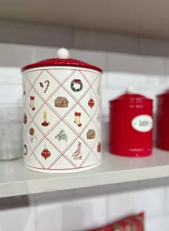Plåtburk Juletid med olika julmotiv Ø 14 x H 20 cm