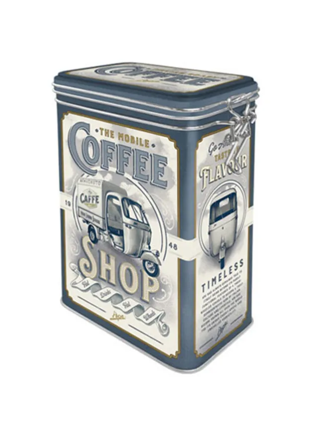 Plåtburk Kaffeburk Knäpplock Coffee Shop Ape – Nostalgic Art