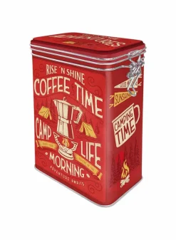 Plåtburk Kaffeburk Knäpplock Camp Coffee Time – Nostalgic Art