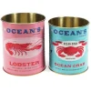 Plåtburk Lobster & Crab – Förvaringsburk – 2 pack