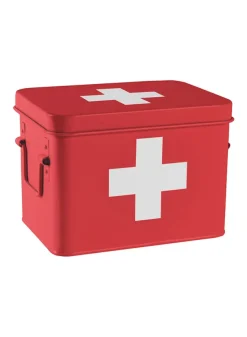 Plåtburk Röd FÖRBANDSLÅDA – First Aid