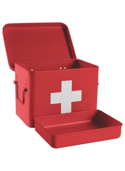 Plåtburk Röd FÖRBANDSLÅDA – First Aid