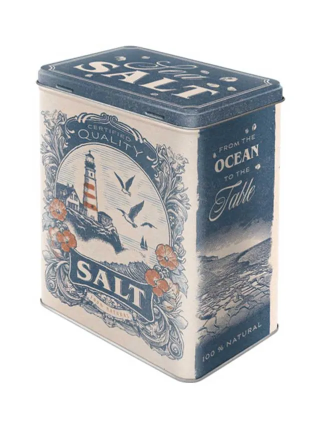 Plåtburk Sea Salt L – Hög rektangulär – Nostalgic Art