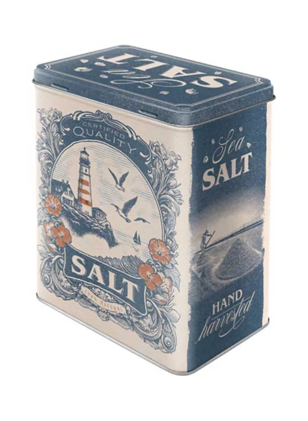 Plåtburk Sea Salt L – Hög rektangulär – Nostalgic Art