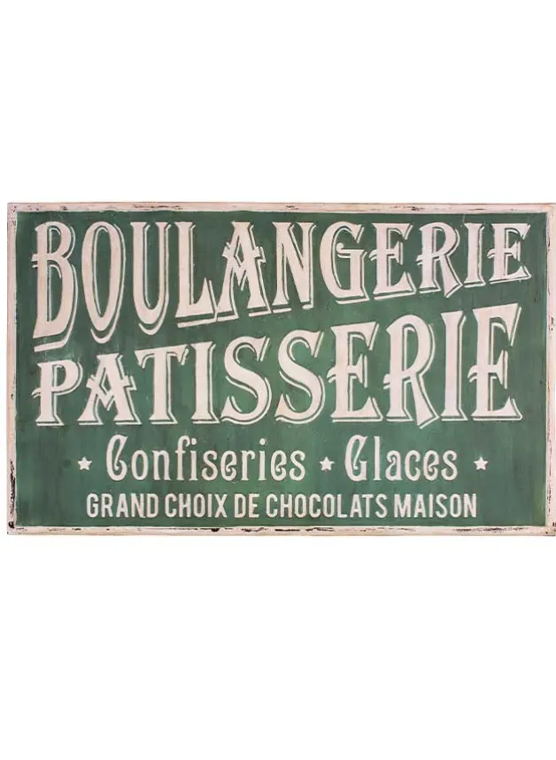 Plåtskylt Boulangerie Patisserie 122,5×73,5 cm – Vintage Design