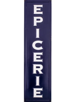 Plåtskylt Epicerie 24,5×91 cm – Vintage Design