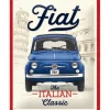 Plåtskylt Fiat 500 The Italian Classic 15×20 cm – Nostalgic Art