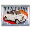Plåtskylt Fiat 500 Turin Italia 30×40 cm – Nostalgic Art
