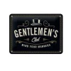 Plåtskylt Gentlemen’s Club 15×20 cm – Nostalgic Art