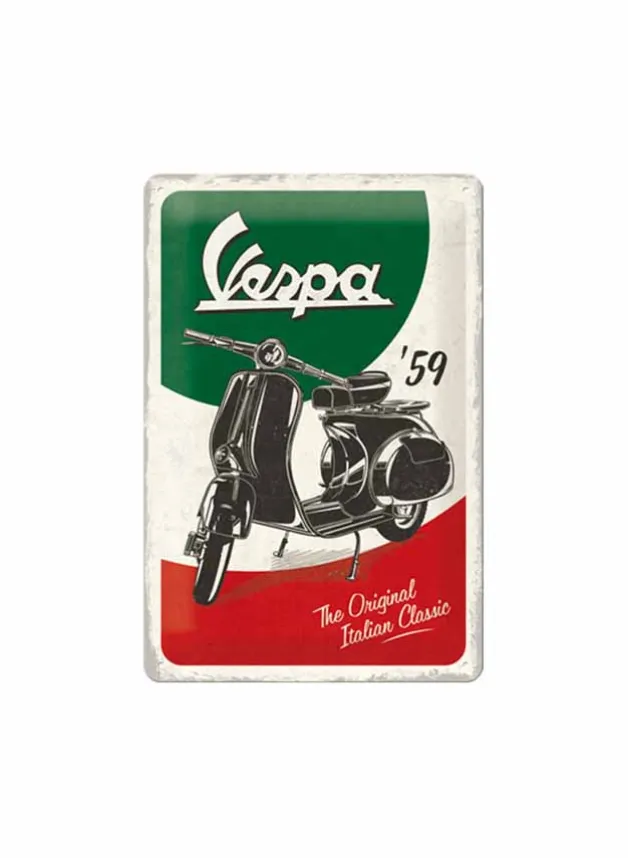 Plåtskylt Vespa Italian Classic 20×30 cm – Nostalgic Art