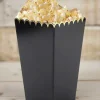 Popcorn Box Svart med guldkant – 8 st
