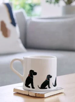 Porslinsmugg med Labradoodle Svart