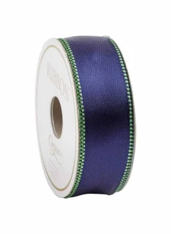 Presentband Navy & Green 9,1 m. – Caspari