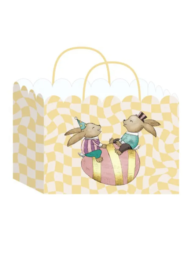 Presentpåse liggandes – Påskhare 18 x 10 x 13cm