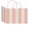 Presentpåse liggandes – Rosa Randig 18 x 10 x 13 cm