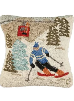 Prydnadskudde i ull ”Gondola Run” 45×45 cm