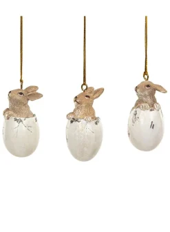 Påskdekoration – Kaniner i ägg – 3 st
