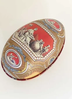 Påskägg i plåt – Fabergé – Rött