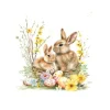Påskservett i papper – Bunnies in Basket