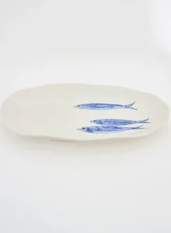 Serveringsfat med fiskar 38,5 x 24 cm- Batela