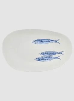 Serveringsfat med fiskar 38,5 x 24 cm- Batela
