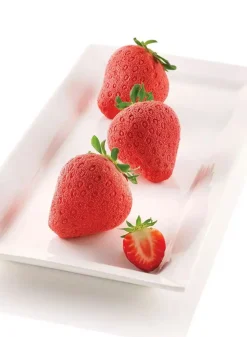 Silikonform Jordgubbar 3D – Fragole e Panna – Silikomart