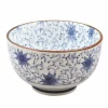 Skål i porslin Vit med blommor 13×7,8 cm – Tokyo Design 2597