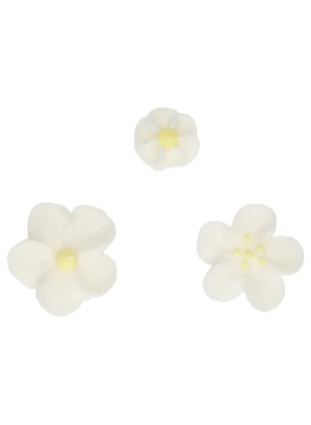 Sockerdekoration Blossom Mix vit/gul 32 st – Fun Cakes