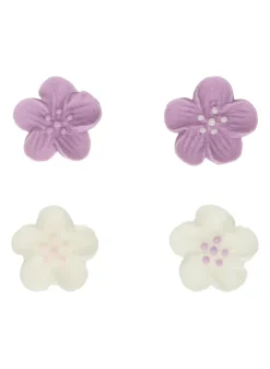 Sockerdekoration Flower Mix lila 24 st – Fun Cakes