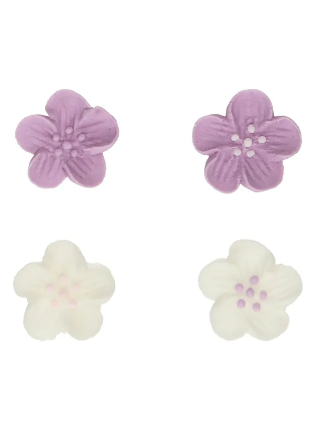 Sockerdekoration Flower Mix lila 24 st – Fun Cakes
