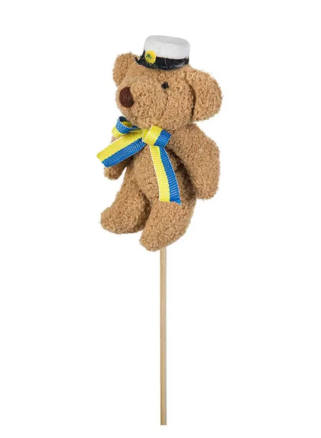 Studentdekoration – Nalle på pinne – 10 cm