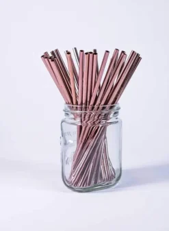 Sugrör Stål roséguld