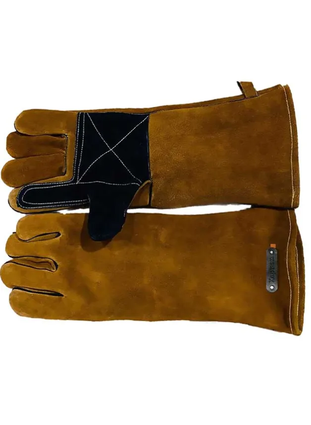 Svetsarhandske – BBQ Grillvante i Mocca med fingrar – 1 par
