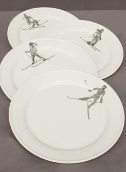 Tallrikar Set med 4 Skidåkare 27 cm