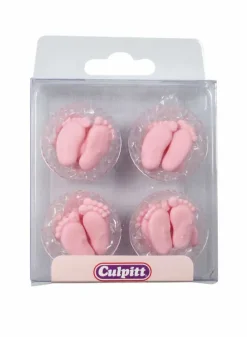 Tårtdekoration Babyfötter – Rosa