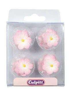 Tårtdekoration Daisy – Sockerblommor rosa